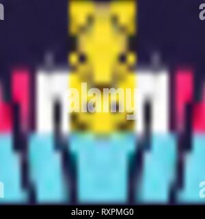 Arrière-plan flou vectoriel ethnique avec des éléments colorés Illustration de Vecteur