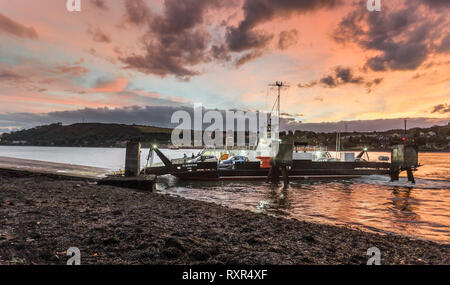 Pacé, Cork, Irlande. 11 octobre, 2016. Ferry Cross River arrive à Pacé avec des voitures qui ont fait le court voyage de Rushbrooke en Co Co. Banque D'Images