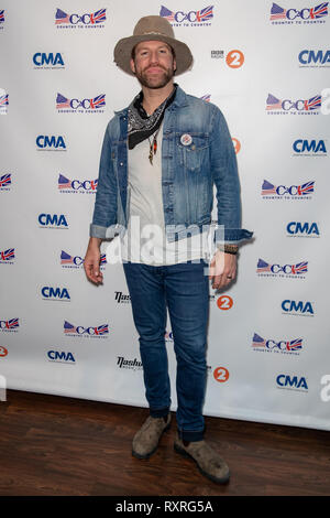 Londres, Royaume-Uni. 10 Mar 2019. Blanc Drake pose backstage sur jour 3 de C2C : un pays à l'autre, à l'O2 Arena, le Crédit : Jason Richardson / Alamy Live News Banque D'Images