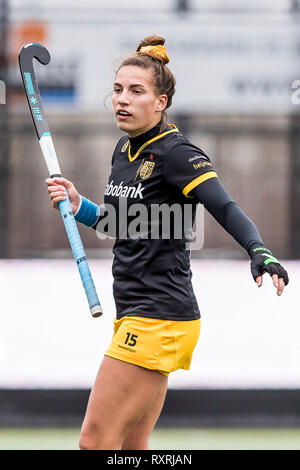 DEN BOSCH - 10-03-2019 HC, Den Bosch D1 - Hurley, 2018 / 2019 La saison de hockey. Hockeycomplex Oosterplas. Frederique Matla pendant le match HC Den Bosch D1 - Hurley. Banque D'Images