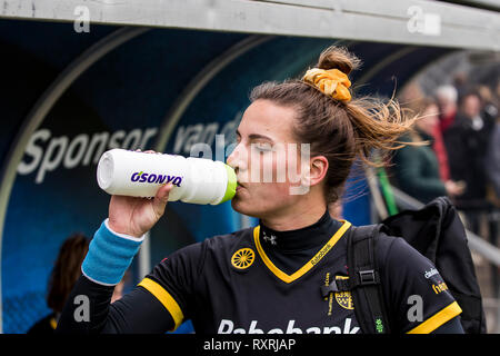 DEN BOSCH - 10-03-2019 HC, Den Bosch D1 - Hurley, 2018 / 2019 La saison de hockey. Hockeycomplex Oosterplas. Frederique Matla pendant le match HC Den Bosch D1 - Hurley. Banque D'Images