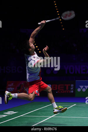 Arena Birmingham, Birmingham, Royaume-Uni. Mar 10, 2019. Yonex All England Open Badminton Championships, jour 5 ; finale du ZHENG, François Picard et HUANG Yaqiong de Chine contre Yuta Watanabe et Arisa HIGASHINO du Japon, YUTA WATANABE du Japon : Action Crédit Plus Sport/Alamy Live News Banque D'Images