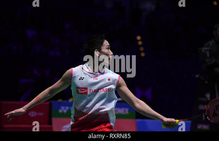 Arena Birmingham, Birmingham, Royaume-Uni. Mar 10, 2019. Yonex All England Open Badminton Championships, jour 5 ; finale de mens, Kento MOMOTA du Japon contre Viktor AKIYUKI NOSAKA du Danemark ; Kento MOMOTA du Japon en action : Action Crédit Plus Sport/Alamy Live News Banque D'Images