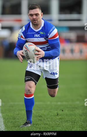 Wakefield, Royaume-Uni. 10 mars 2019. Fusée Mobile Stadium, Wakefield, Angleterre ; Rugby League Super League Betfred, Wakefield Trinity vs Hull Kingston Rovers ; Wakefield Trinity's Danny Brough. Credit : Dean Williams/Alamy Live News Banque D'Images