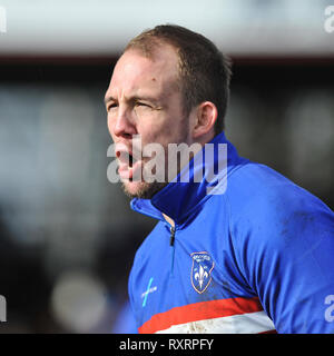 Wakefield, Royaume-Uni. 10 mars 2019. Fusée Mobile Stadium, Wakefield, Angleterre ; Rugby League Super League Betfred, Wakefield Trinity vs Hull Kingston Rovers ; Wakefield Trinity's George King. Credit : Dean Williams/Alamy Live News Banque D'Images