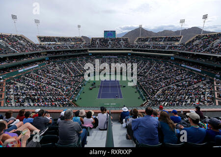 Indian Wells, en Californie, USA. Mar 10, 2019. Vue générale du stade 1 au cours de la 2019 BNP Paribas Open à Indian Wells Tennis Garden à Indian Wells, en Californie. Charles Baus/CSM Crédit : Cal Sport Media/Alamy Live News Banque D'Images