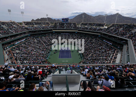 Indian Wells, en Californie, USA. Mar 10, 2019. Vue générale du stade 1 au cours de la 2019 BNP Paribas Open à Indian Wells Tennis Garden à Indian Wells, en Californie. Charles Baus/CSM Crédit : Cal Sport Media/Alamy Live News Banque D'Images