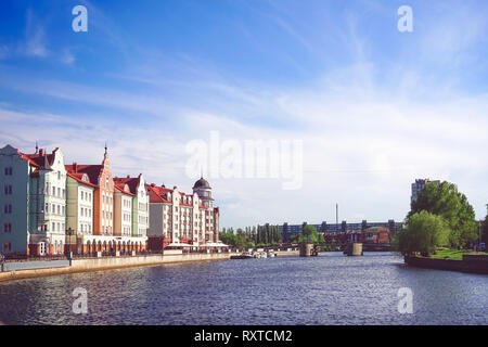 Kaliningrad, Russie - 11 mai 2016 : paysage urbain avec vues d'architecture et d'attractions. Banque D'Images