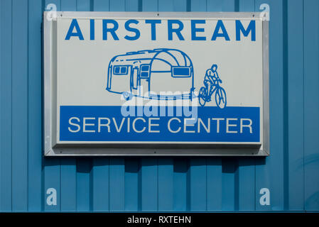 Centre de service usine Airstream Jackson Center Ohio Banque D'Images