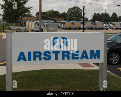 Centre de service usine Airstream Jackson Center Ohio Banque D'Images