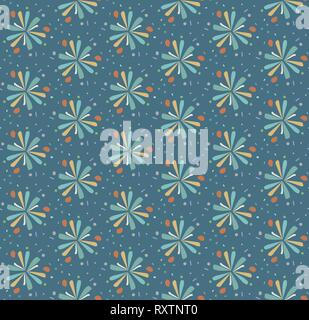 Colorful abstract seamless pattern sur fond bleu. Illustration de Vecteur