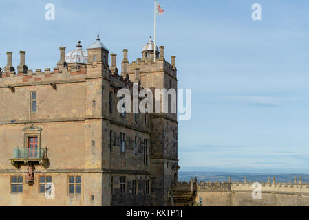 BOLSOVER, UK - 7ème Octobre 2018 : Une vue rapprochée du château de Bolsover Banque D'Images