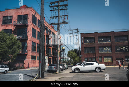 Detroit, Michigan, United States - 18 octobre 2018 : vue sur Michigan Avenue, à Detroit en Corktown au Michigan, aux États-Unis. Detroit est la plus grande et plus Banque D'Images