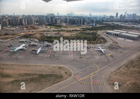 Tel Aviv, Israël - 24 Février, 2019 : vue panoramique sur Tel Aviv de Jaffa. Banque D'Images