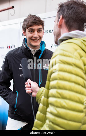 Barcelone, Espagne. 21 Février, 2019 - George Russel de Grande-bretagne avec (63) Rokit Williams FW42 de course durant quatre jours de portrait F1 Te d'hiver Banque D'Images