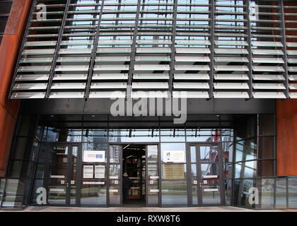 Entrée du Centre européen de solidarité à Gdansk Banque D'Images