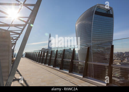 Cour, jardin 120 Fen Fenchurch Street, la City, Londres, UK Banque D'Images