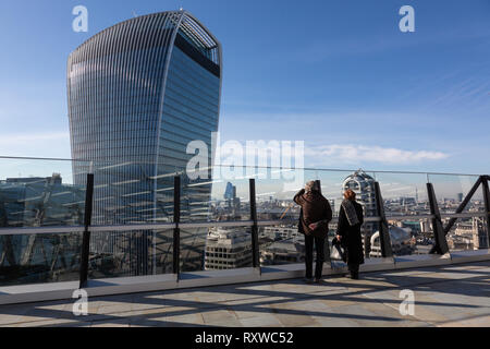 Cour, jardin 120 Fen Fenchurch Street, la City, Londres, UK Banque D'Images