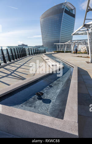 Cour, jardin 120 Fen Fenchurch Street, la City, Londres, UK Banque D'Images