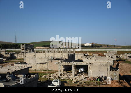 Kobanî ville dans le nord de la Syrie (Rojava) à la frontière avec la Turquie Banque D'Images