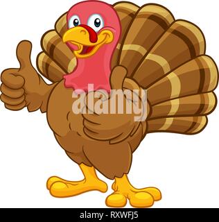 Thanksgiving Turquie ou Noël Personnage Illustration de Vecteur