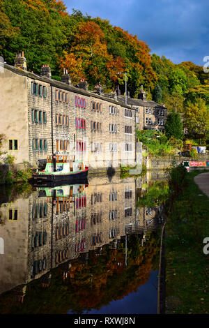 Weavers Cottages, B-5520, Hebden Bridge, West Yorkshire, Calderdale Banque D'Images