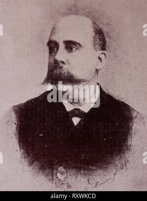 Emilio Castelar y Ripoll (7 septembre 1832 - 25 mai 1899) était un homme politique républicain espagnol, et un président de la Première République Espagnole Banque D'Images