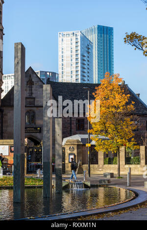 Le 'One Greengate' et 'Couper' Anaconda (anciennement 100 Greengate) immeubles, Salford, de Cathedral, Manchester, UK Banque D'Images