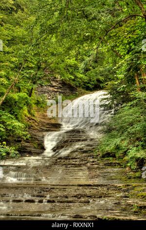 Buttermilk Falls State Park, Ithaca, New York Banque D'Images