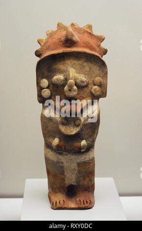 Figura antropomorfa. Cerámica. Cultura Guangala. Desarrollo Regional (500-500 d. C). L'Équateur. Museo de América. Madrid. España. Banque D'Images