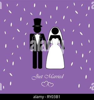 Couple de mariage avec pictogrammes illustration vectorielle de base de riz Illustration de Vecteur