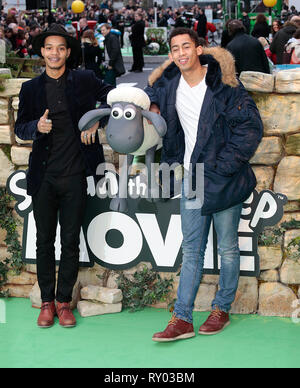 Jan 25, 2015 - Londres, Angleterre, Royaume-Uni - Shaun Le mouton film première européenne - Tapis Rouge arrivées, Vue West End, Leicester Square Photo montre : Banque D'Images