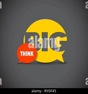 Texte minimaliste inspiré de lettrage disant Voyez grand Illustration de Vecteur