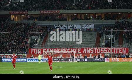 Düsseldorf, Deutschland. 11Th Mar 2019. firo : 11.03.2019, Football, 2018/2019, 1.Bundesliga Fortuna Dusseldorf Düsseldorf - Eintracht Francfort manifestations du ventilateur par rapport à l'utilisation des jeux dans le monde entier lundi | Crédit : dpa/Alamy Live News Banque D'Images