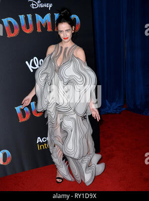 Los Angeles, USA. Mar 11, 2019. LOS ANGELES, CA. 11 mars 2019 : Eva Green lors de la première mondiale de 'Dumbo' au El Capitan Theatre. Photo Credit : Paul Smith/Alamy Live News Banque D'Images