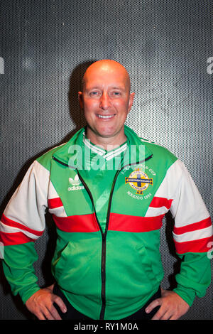 L'Irlande du Nord coupe du monde 1986 football squad joueur David Campbell. Banque D'Images