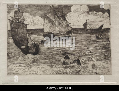 Marine. Edouard Manet (Français, 1832-1883). Eau-forte Banque D'Images