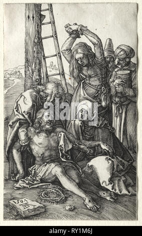 La lamentation, 1504. Albrecht Dürer (allemand, 1471-1528). Gravure Banque D'Images