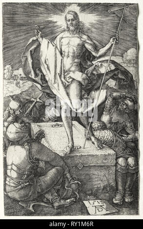 La Résurrection, 1512. Albrecht Dürer (allemand, 1471-1528). Gravure Banque D'Images