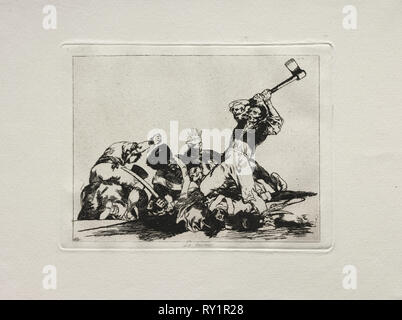 Les horreurs de la guerre : le même. Francisco de Goya (Espagnol, 1746-1828). Eau-forte Banque D'Images
