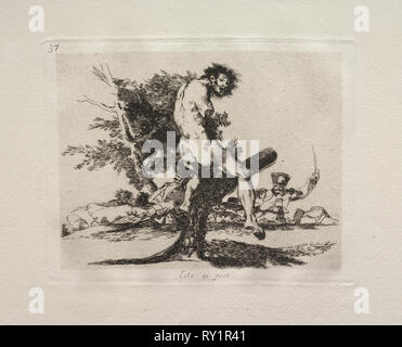 Les horreurs de la guerre : c'est pire. Francisco de Goya (Espagnol, 1746-1828). Eau-forte Banque D'Images