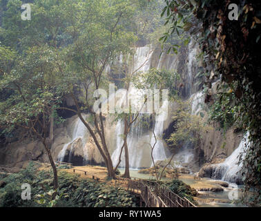 Le Laos. Paysage. De Kuang Si. Près de Luang Prabang. Banque D'Images