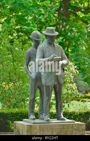 Denkmal, Heinrich Zille, Koellnischer Park, Mitte, Berlin, Deutschland, Köllnischer Park Banque D'Images