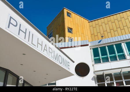 Philharmonie, Herbert-von-Karajan-Strasse, Tiergarten, Mitte, Berlin, Deutschland Banque D'Images