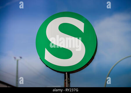 S-Bahn de signet, Berlin, Deutschland Banque D'Images