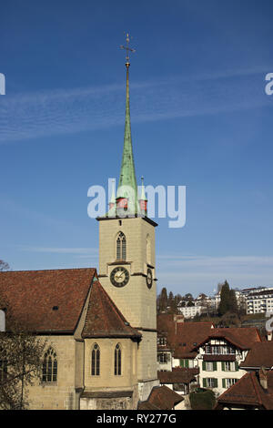 Close up de Nydegg Église dans la vieille ville de Berne, la capitale de la suisse. Banque D'Images