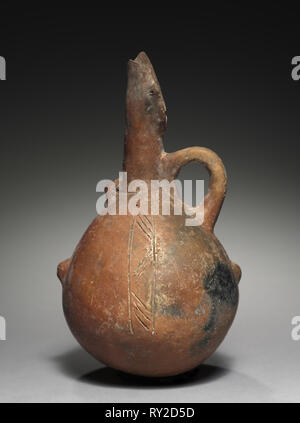 Jug, c. 2000-1800 BC. Chypre, début III-chypriote Chypriote moyen I. rouges ; diamètre : 12,5 cm (4 15/16 po) ; total : 22,8 cm (9 po Banque D'Images