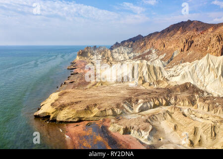 Dans l'île d'Ormuz Ormuz tout droit, l'Iran du sud prise en janvier 2019 prises en hdr Banque D'Images