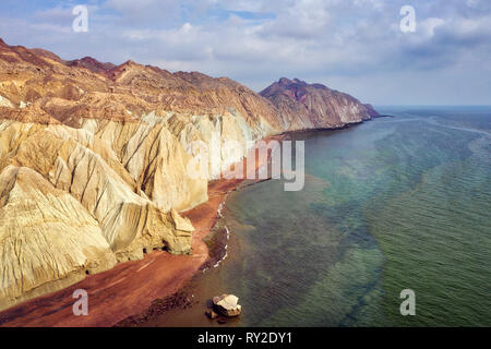 Dans l'île d'Ormuz Ormuz tout droit, l'Iran du sud prise en janvier 2019 prises en hdr Banque D'Images