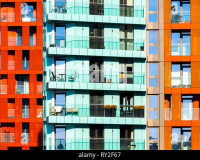 Appartement moderne à Enderby bâtiments Greenwich - Quai sud-est de Londres, Angleterre Banque D'Images